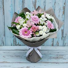 Букет цветов из:  Герберы, Альстромерии и Хризантемы #REPLACE_PRED# Симе