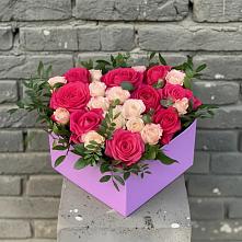 Цветочная композиция из Розы в коробке #REPLACE_PRED# Симе
