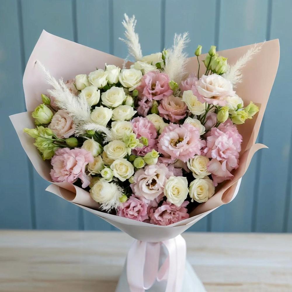 Букет цветов из: Альстромерии и Розы в Симе