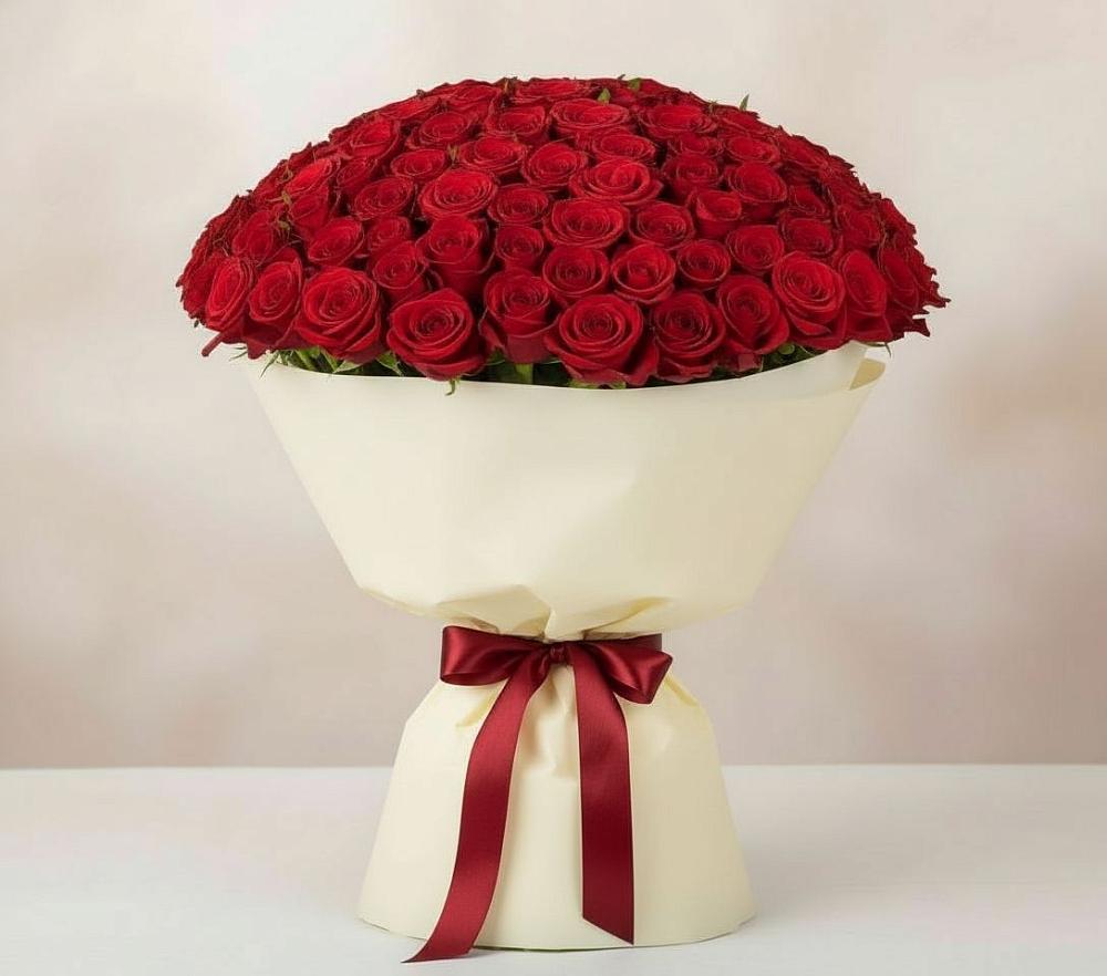Букет 101 Красная роза Милано в Симе