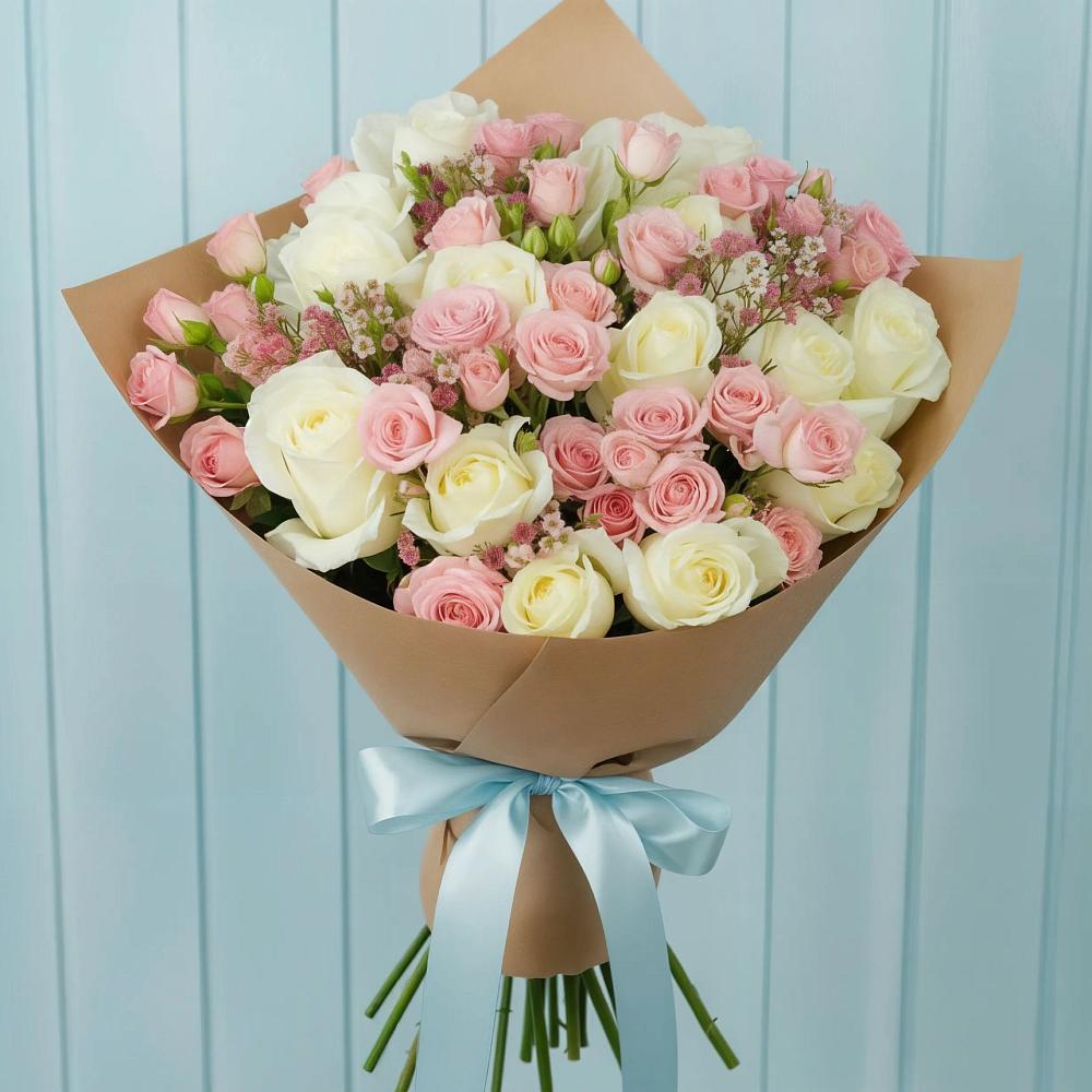 Букет цветов из: Розы в Симе