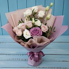 Букет цветов из:  Розы и Лизиантусы #REPLACE_PRED# Симе