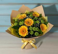 Букет цветов из:  Герберы и Хризантемы в Симе