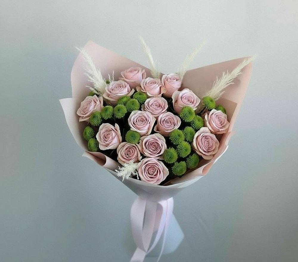 Букет цветов из: Розы и Хризантемы в Симе