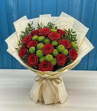 Букет цветов из:  Розы и Хризантемы #REPLACE_PRED# Симе