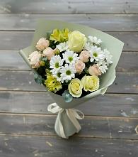 Букет цветов из:  Альстромерии, Розы и Хризантемы в Симе