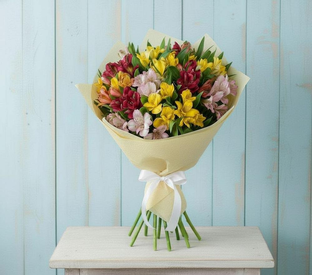 Букет цветов из: Альстромерии в Симе