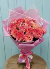 Букет 15 Розовых роз Равель в Симе