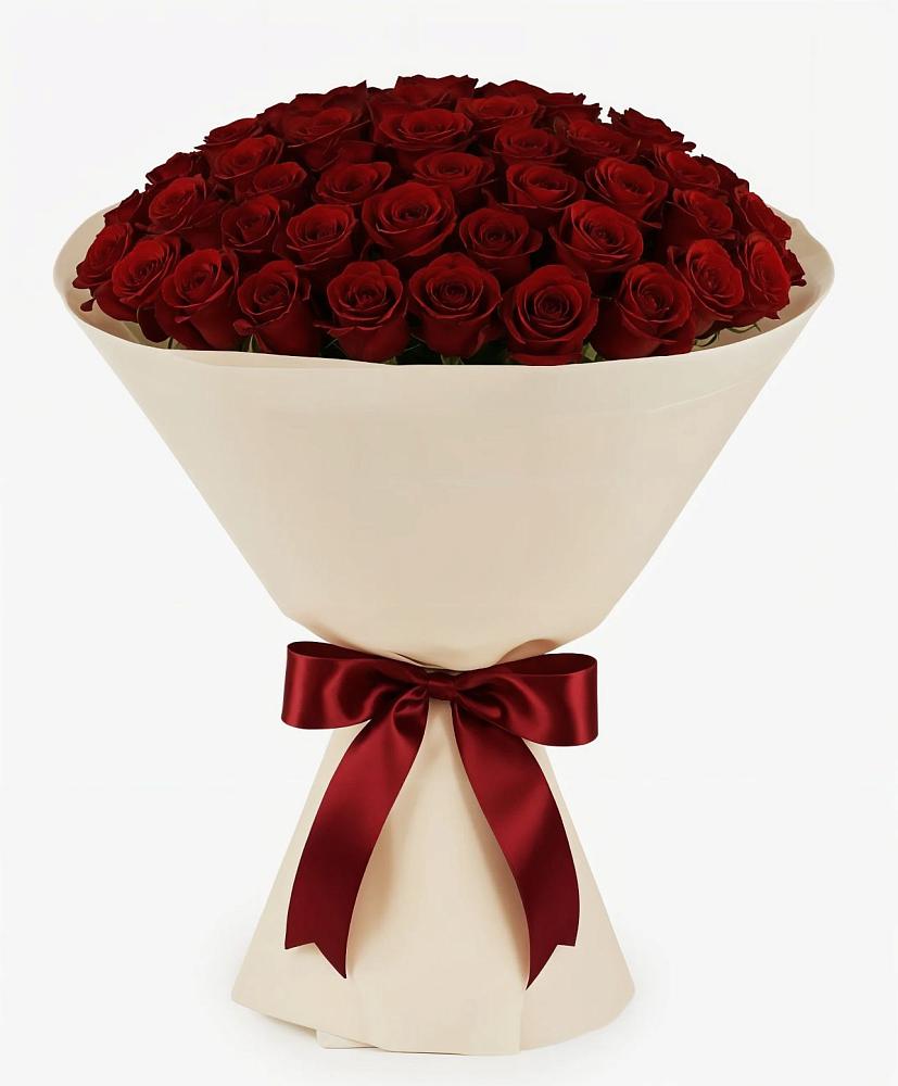 Букет 101 Бордовая роза Блэк Бакарра в Симе